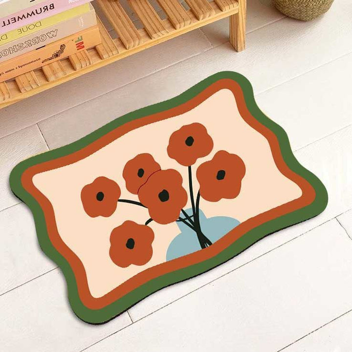 Floral Decorative Area Mat for Home Decor