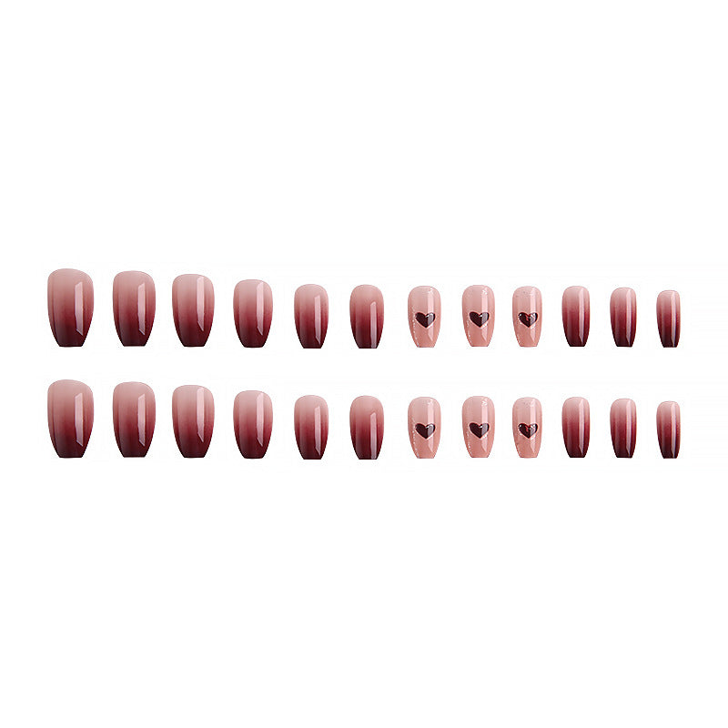 Artistic Ombre Nails with Hearts Kalsten