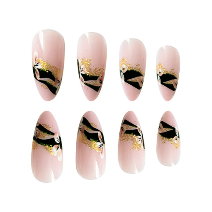 Elegant Floral Tip Press-On Nails Kalsten