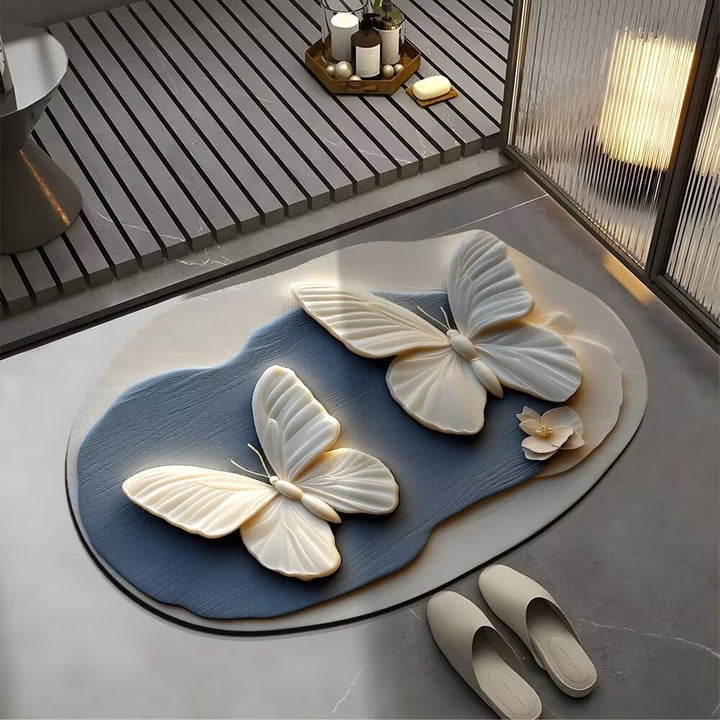 Artistic Butterfly Bath Rug