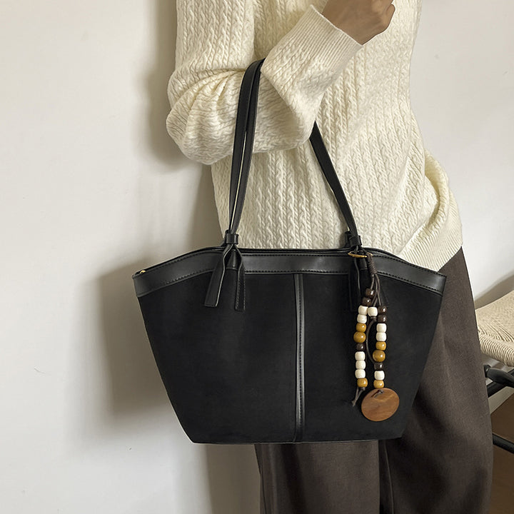 Chic Suede Tote Handbag