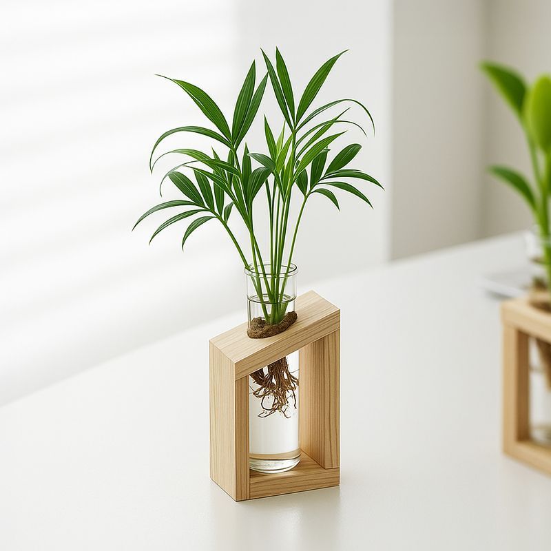 Elegant Glass Plant Holder Set for Home Decor