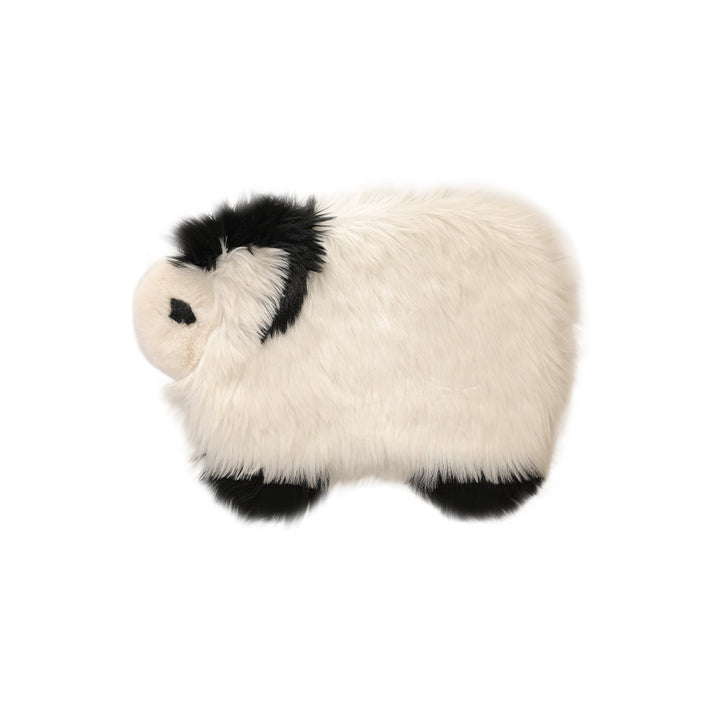 Plush cuddly pillow in sheep shape with dense artificial fur and soft polyester filling Kalsten