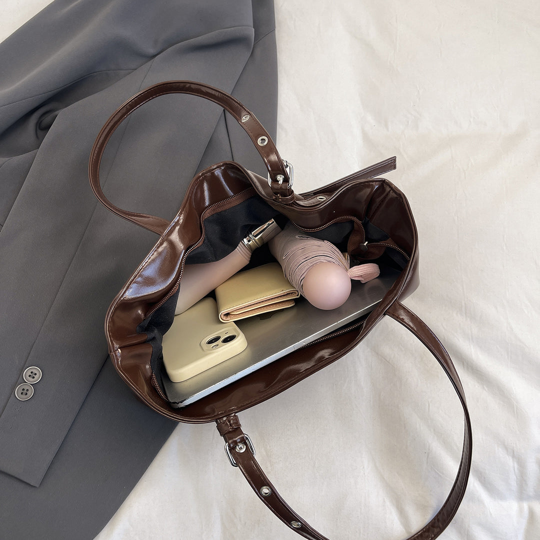Stylish Faux Leather Tote Bag