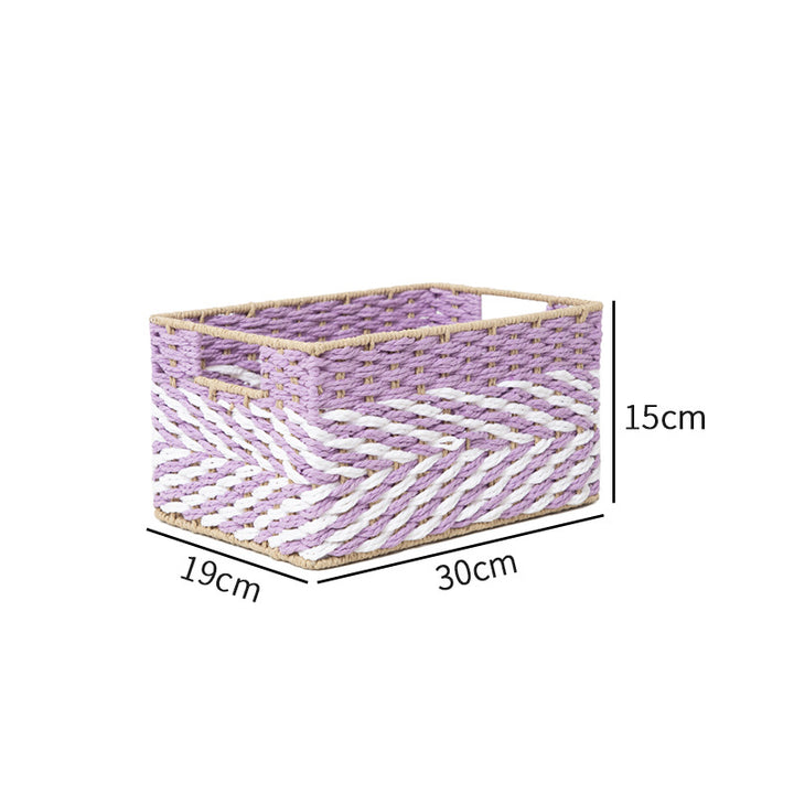 Braided storage basket