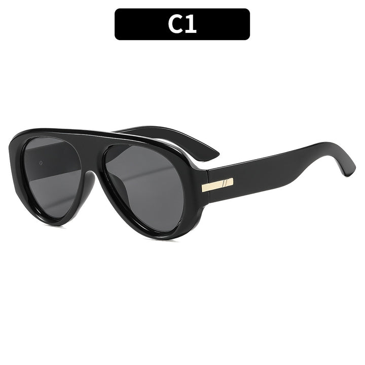 Oversized Retro-Inspired Shield Sunglasses