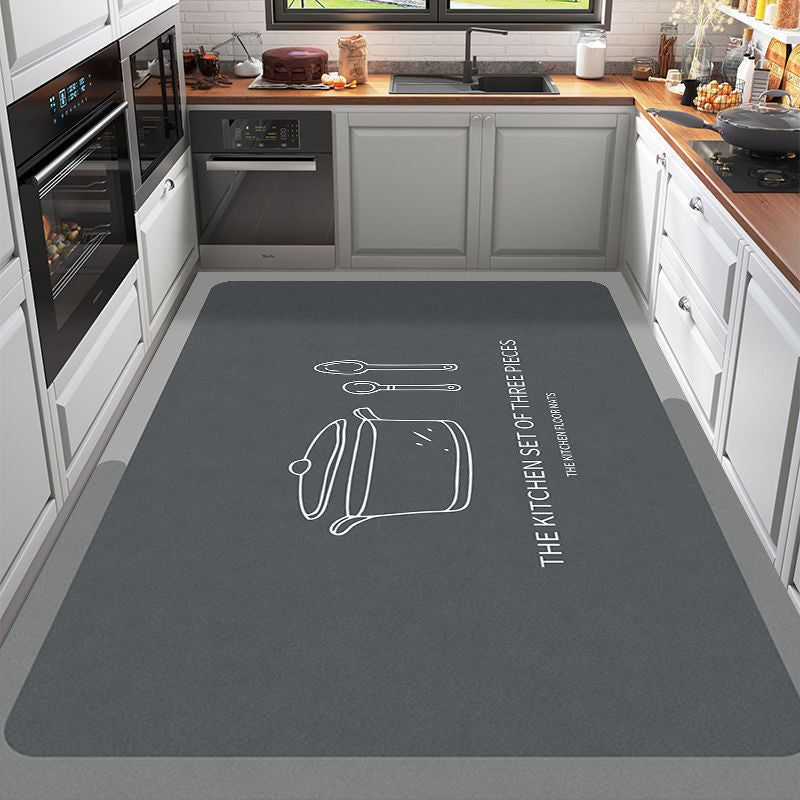 Cute Cartoon Dog-Themed Kitchen Mat