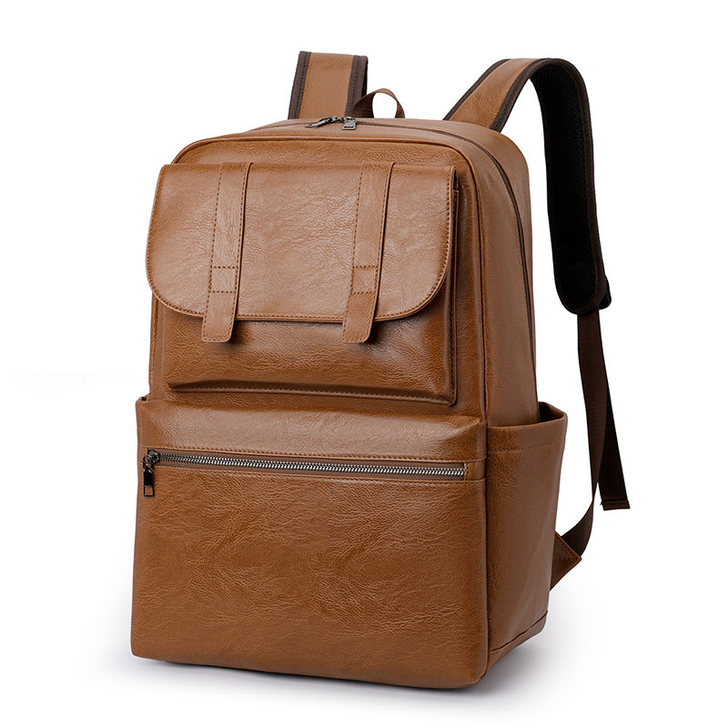 Multi-Functional Leather Laptop Backpack