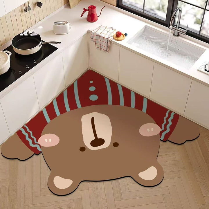Playful Dog-Themed Plush Mat