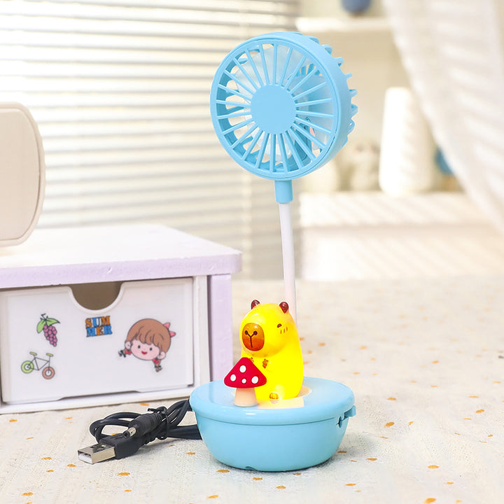 Women Portable Hand Fan with LED Panda Design Kalsten