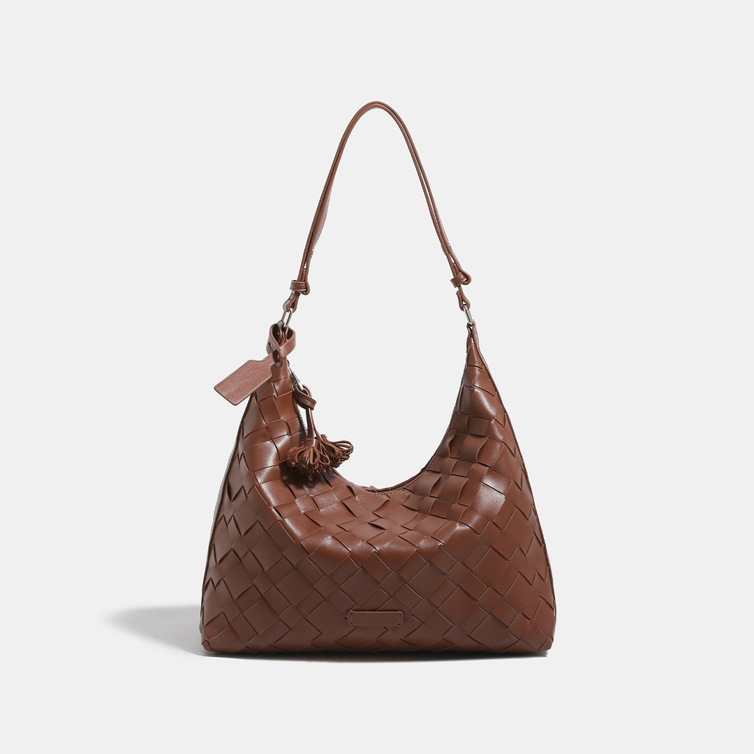 Chic Woven Leather Hobo Bag
