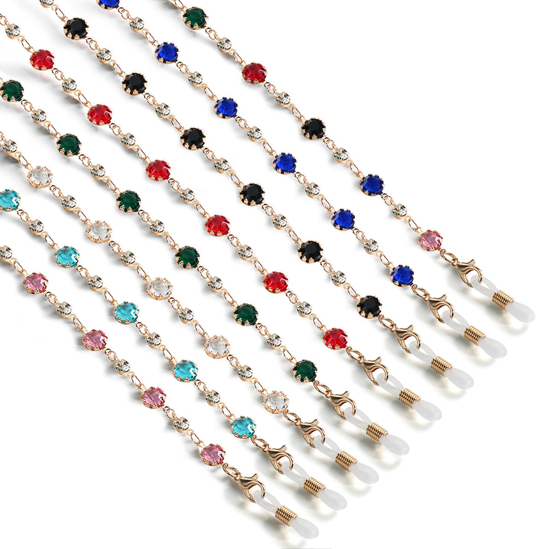 Elegant Gemstone Eyewear Chain Kalsten