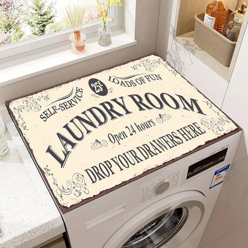 Decorative Laundry Room Counter Mat