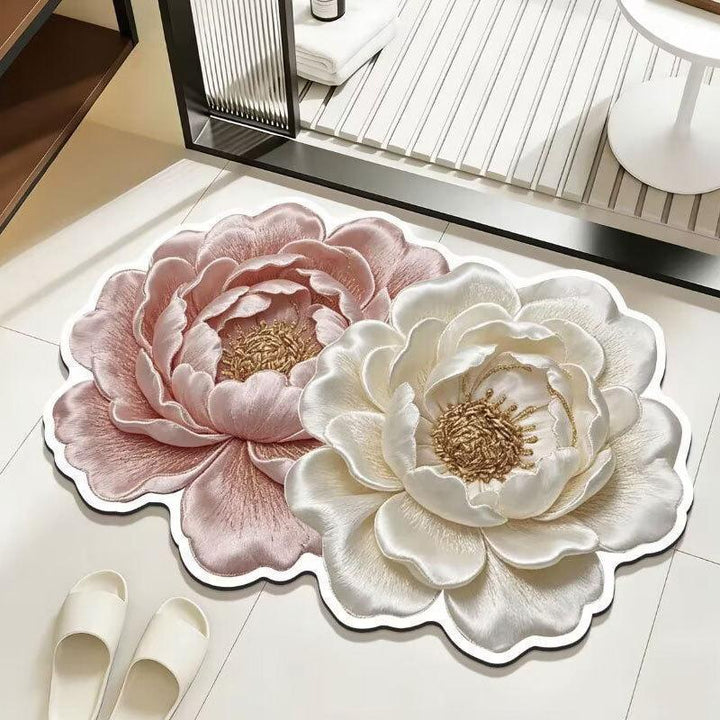 Luxurious Floral Bath Mat Kalsten