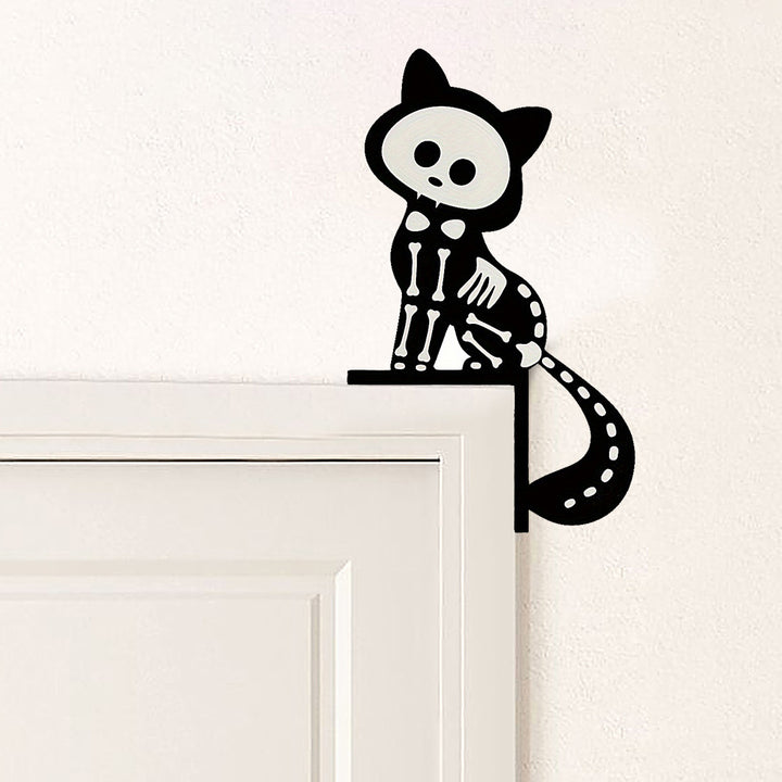 Filigree Halloween shelf hanger set with motif silhouettes for wall and shelf overhangs