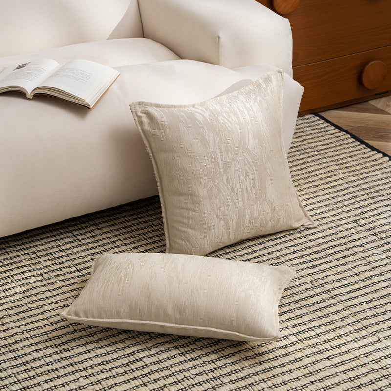 Square velvet cushion cover with fine crinkle texture Kalsten