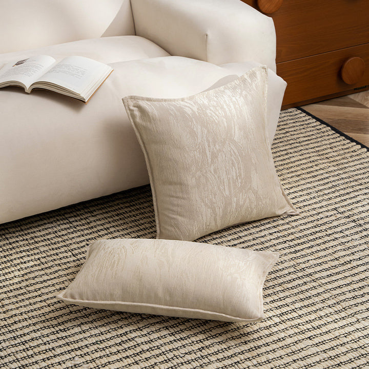 Square velvet cushion cover with fine crinkle texture Kalsten