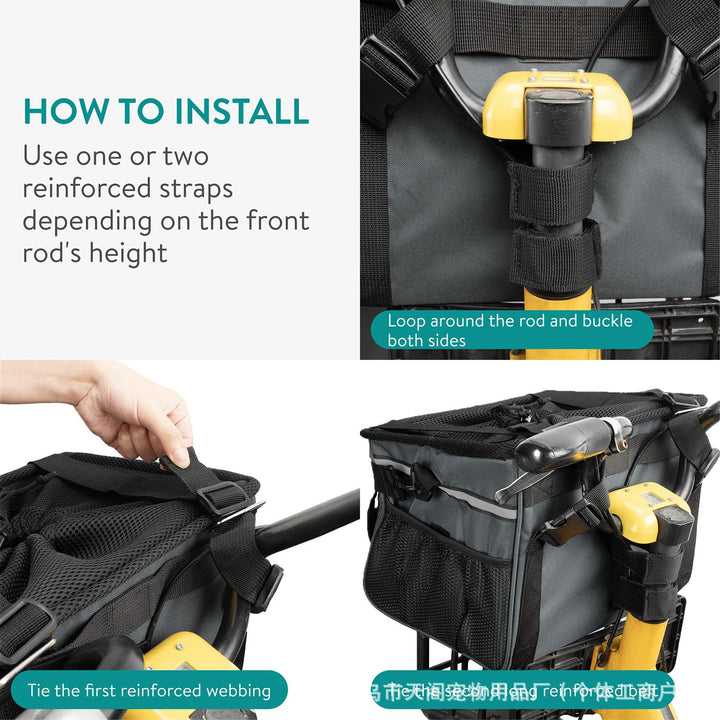 foldable breathable pet carrier with removable padded shoulder strap and mesh top Kalsten