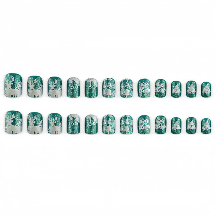 Artificial nails with festive winter motifs Kalsten