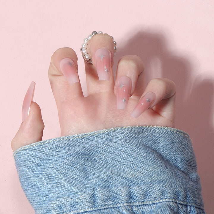 Long Starry Stiletto Press-On Nails Kalsten