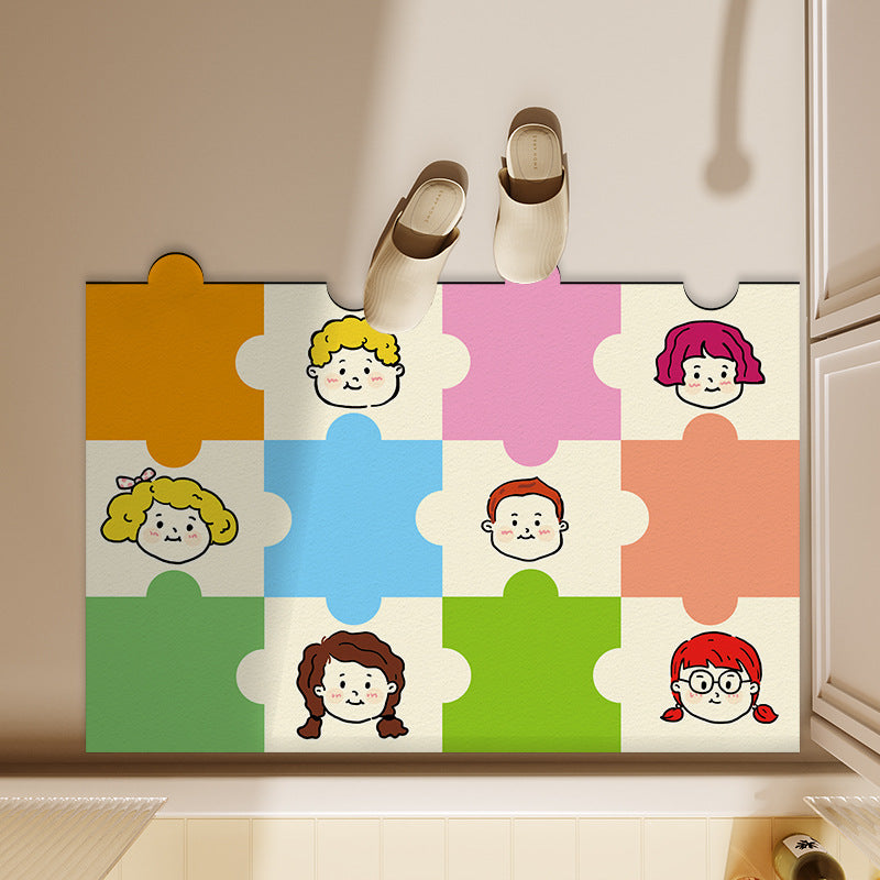 Fun-Themed Puzzle Design Area Mat