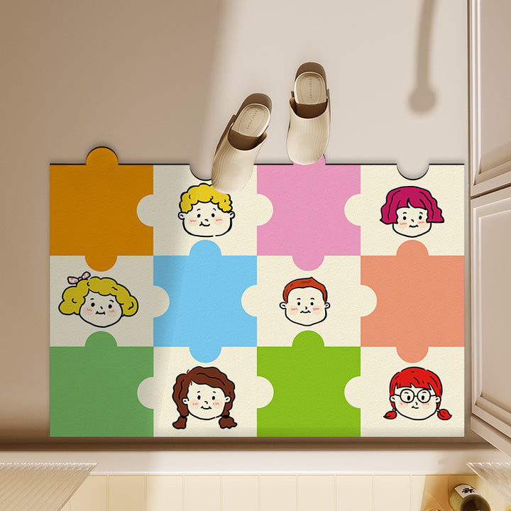 Fun-Themed Puzzle Design Area Mat