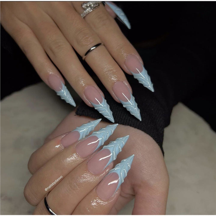 Artistic Floral Design Press-On Nails Kalsten