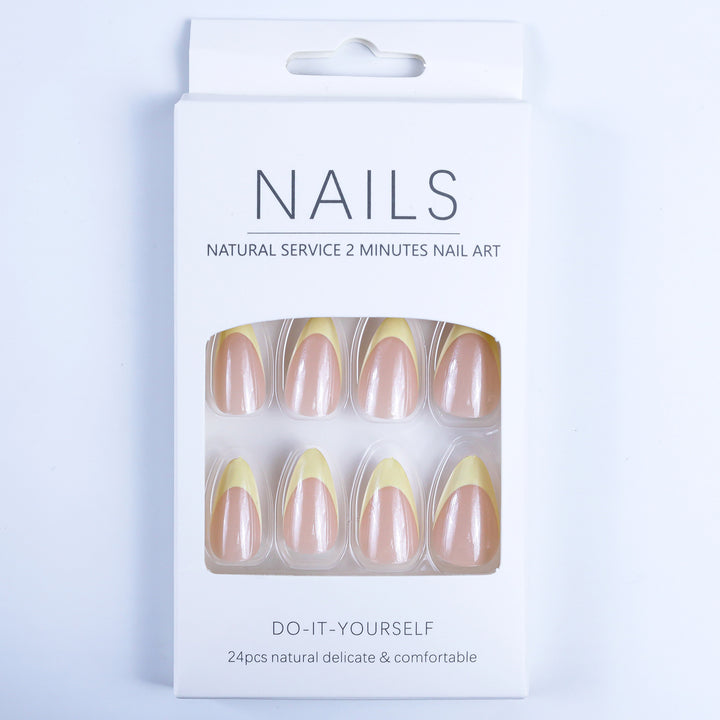 Nail tips with elegant French-tip design Kalsten