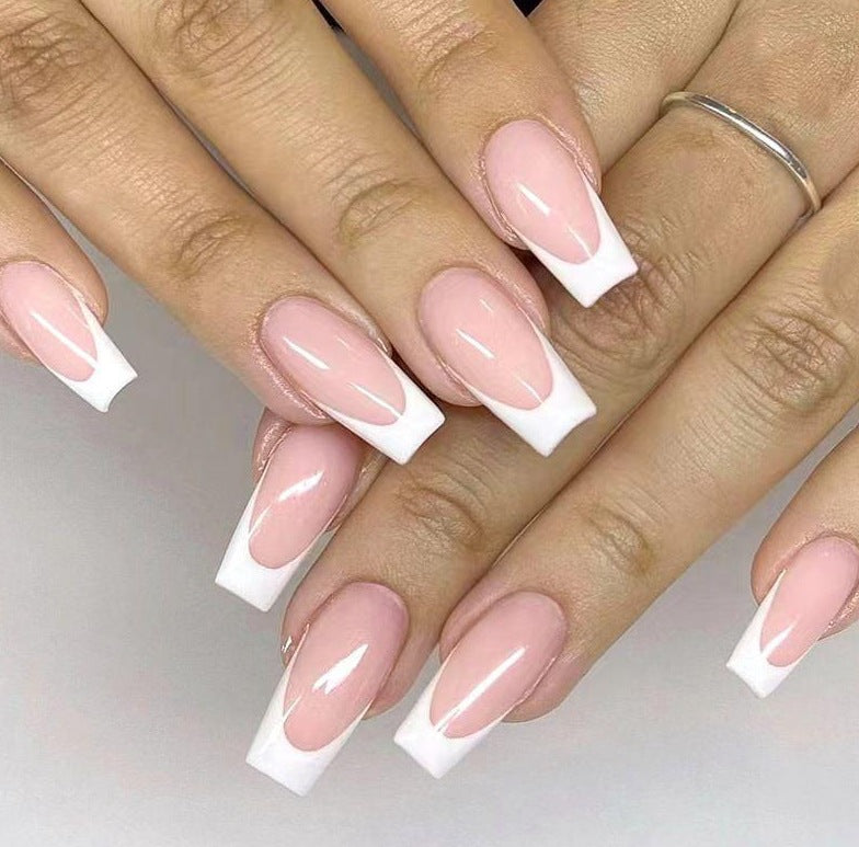 Elegant French Tip Acrylic Nail Enhancements Kalsten 1789915301