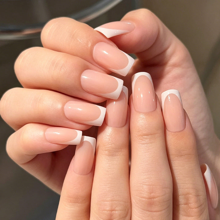 Elegant French Tip Press-On Nails Kalsten