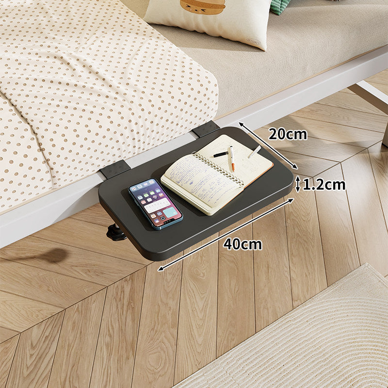 Clamp-On Floating Bedside Shelf with Bamboo Top and Slim Profile