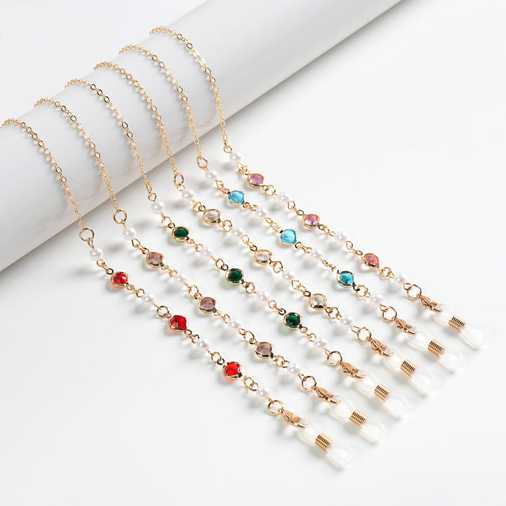 Elegant Gemstone Eyewear Chain Kalsten