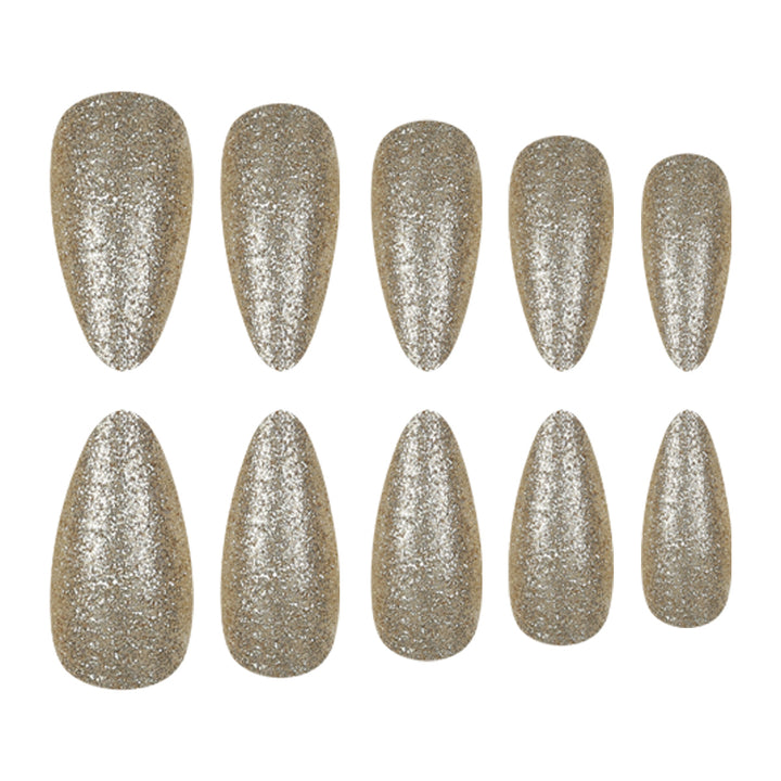 Elegant Glittered Stiletto Press-On Nails Kalsten