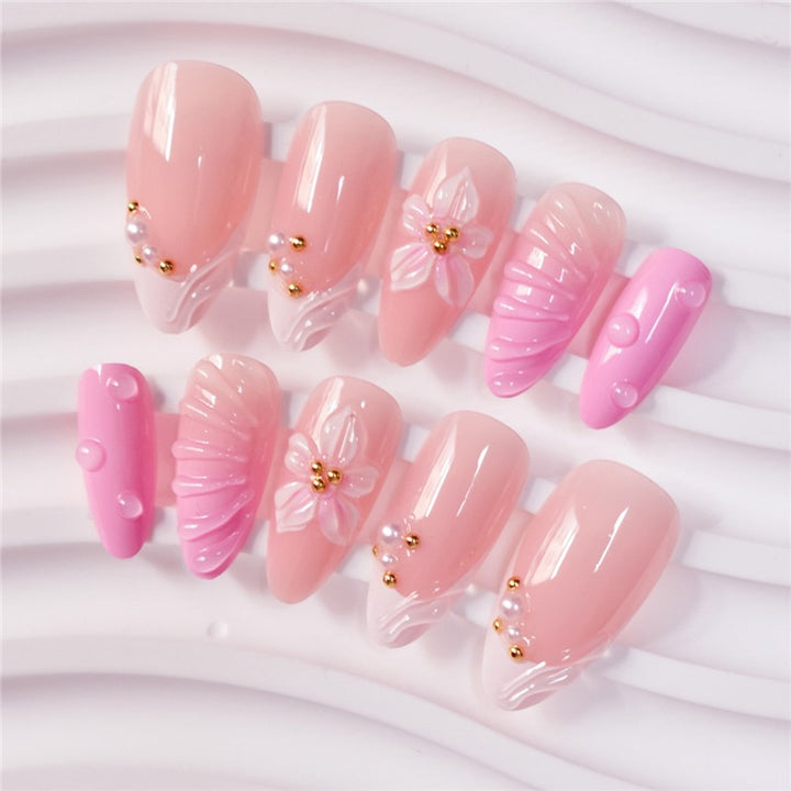 Artistic 3D Floral Press-On Nail Kit Kalsten