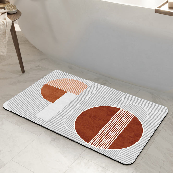 Stylish Geometric Pattern Bathroom Mat Kalsten