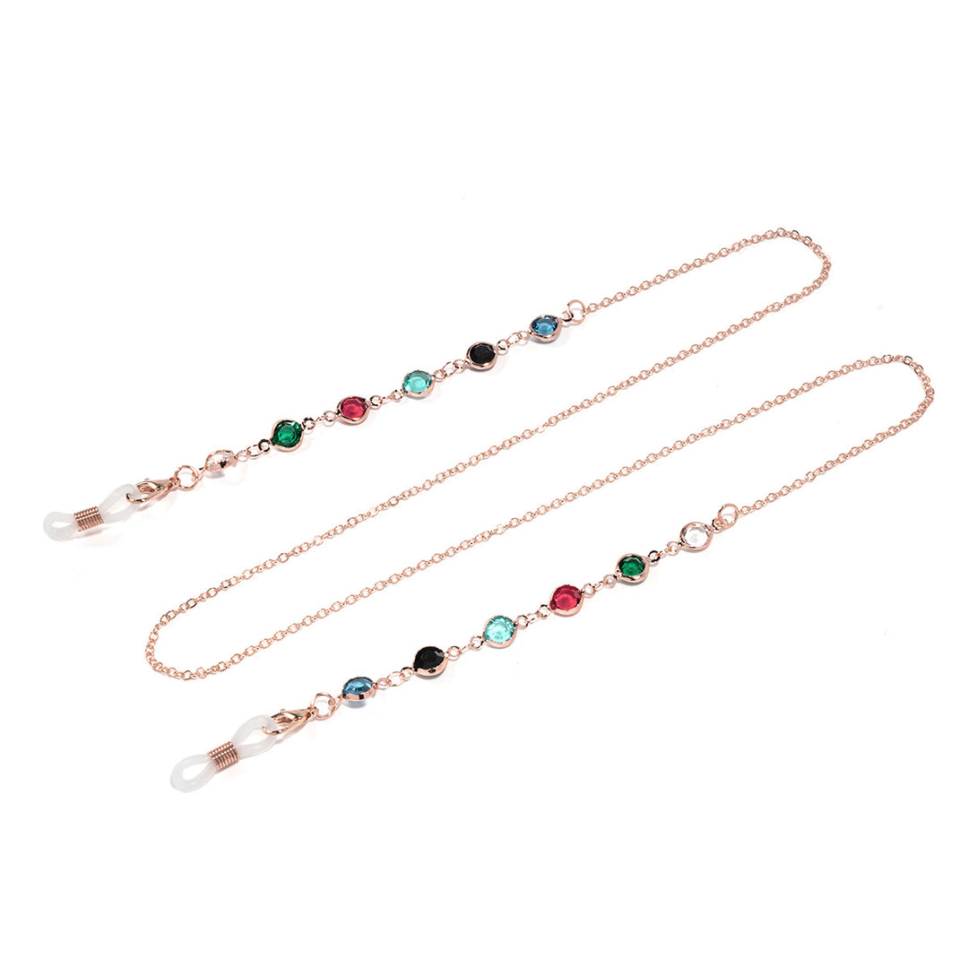 Elegant Gemstone Eyewear Chain Kalsten