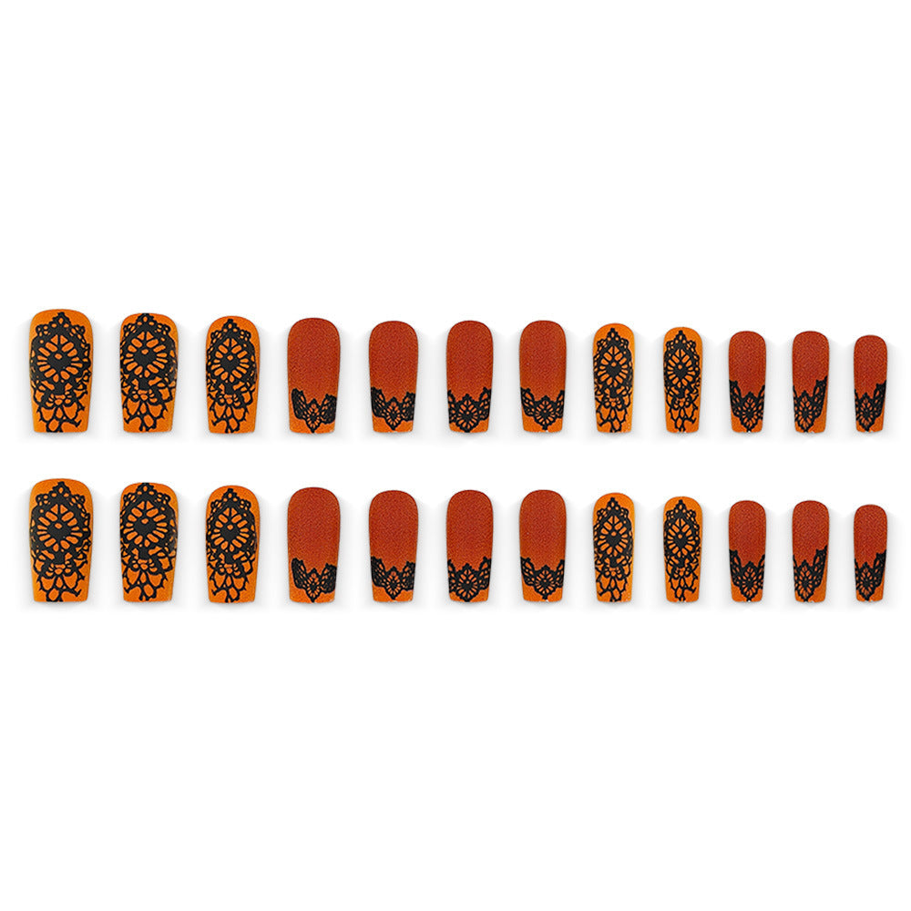 Artificial nails with floral tips pattern Kalsten