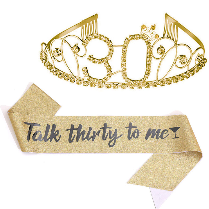 Ladies Glittering Tiara with Festive "50 & Fabulous" Design Kalsten