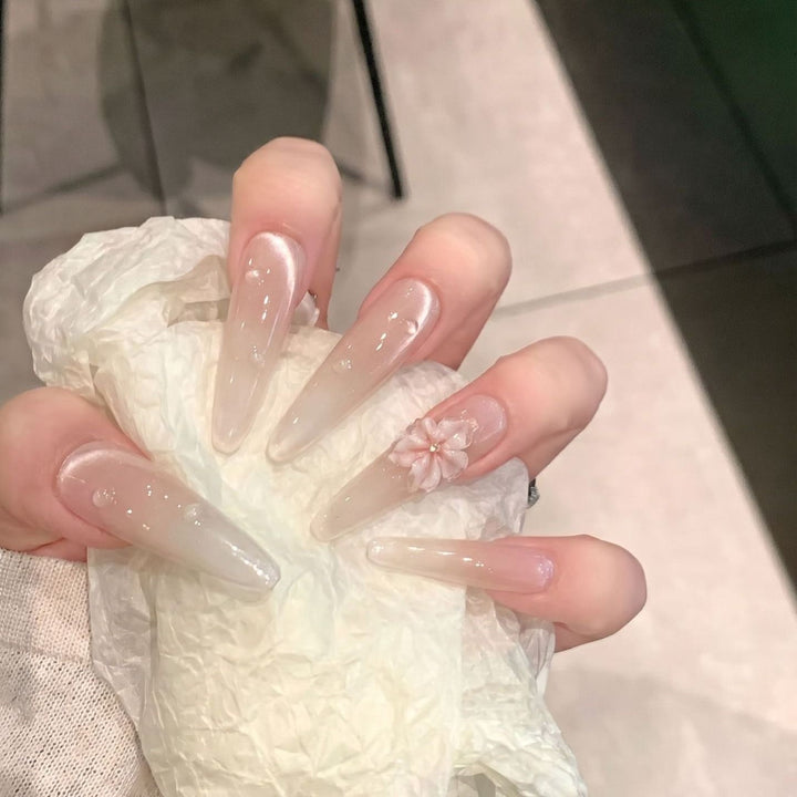 Artistic Stiletto Press-On Nail Set with Unique Design Elements Kalsten