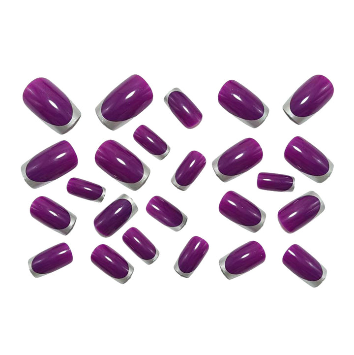 Artificial nails with shiny metallic finish Kalsten
