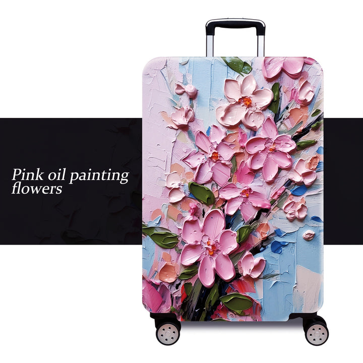 Women's hard shell suitcase with floral oil painting design Kalsten