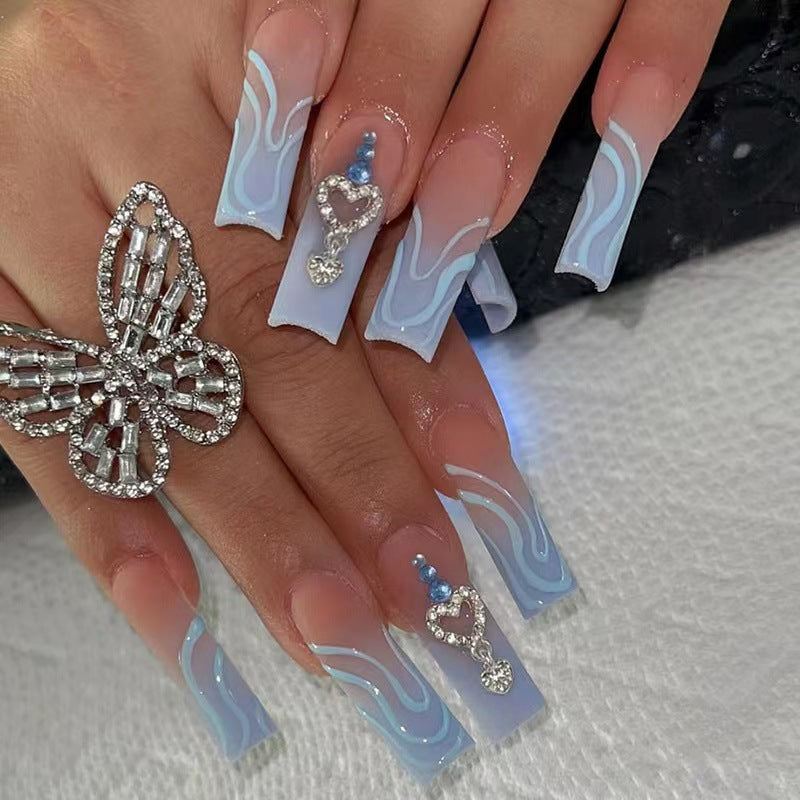 Elegantly Designed Graphic Abstract Nail Art Extensions Kalsten
