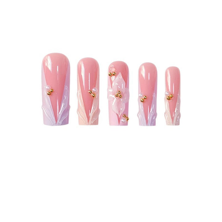 Floral Press-On Nail Extensions Kalsten