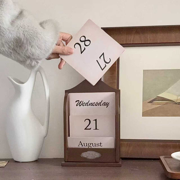 Vintage Desk Calendar Stand