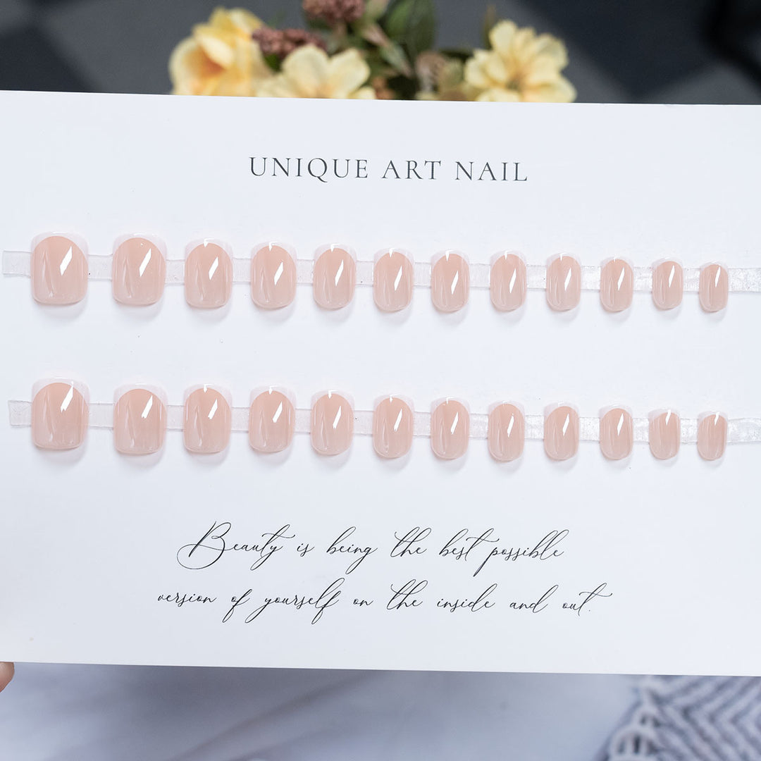 Elegant French Tip Acrylic Nail Design