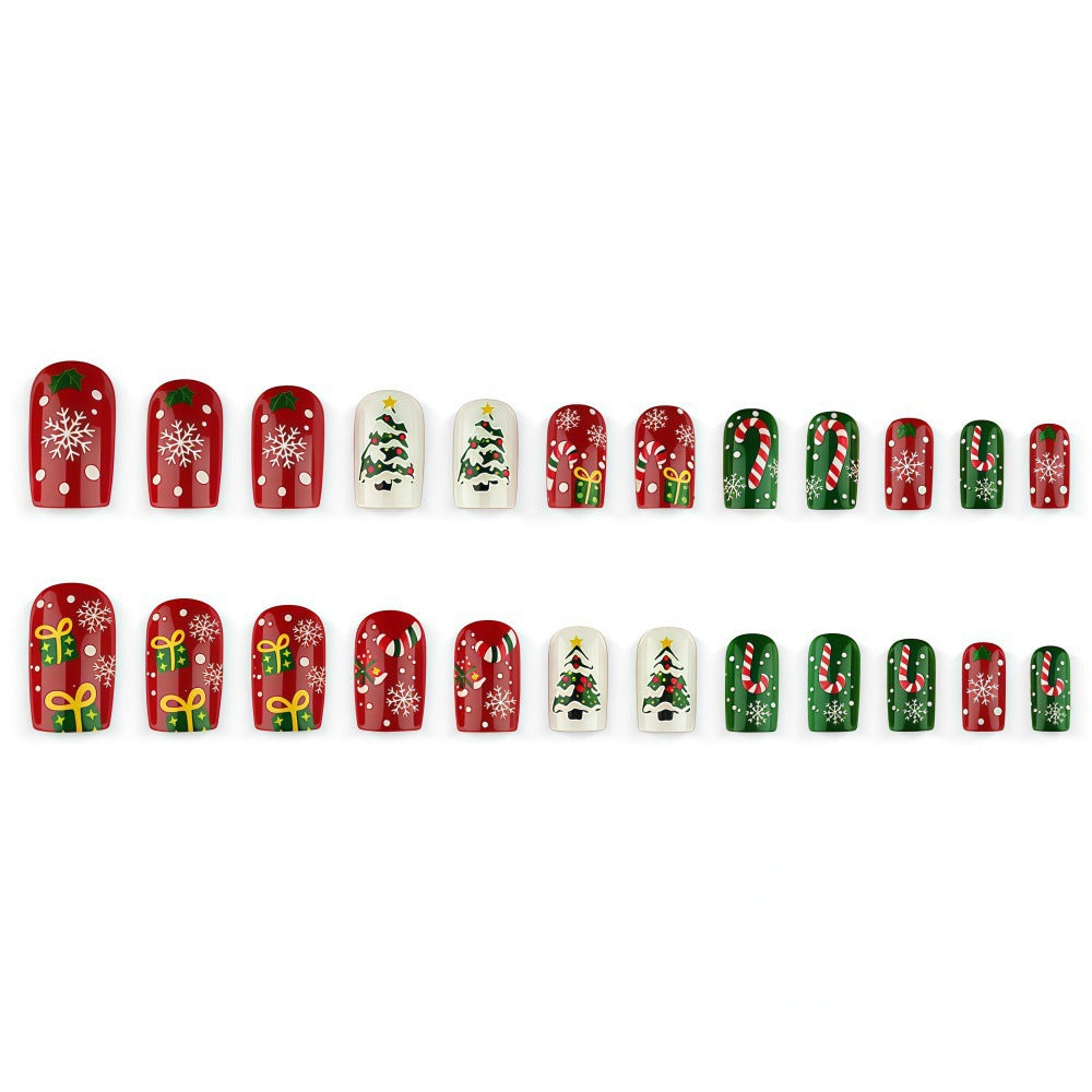 Christmas art nails in festive design Kalsten