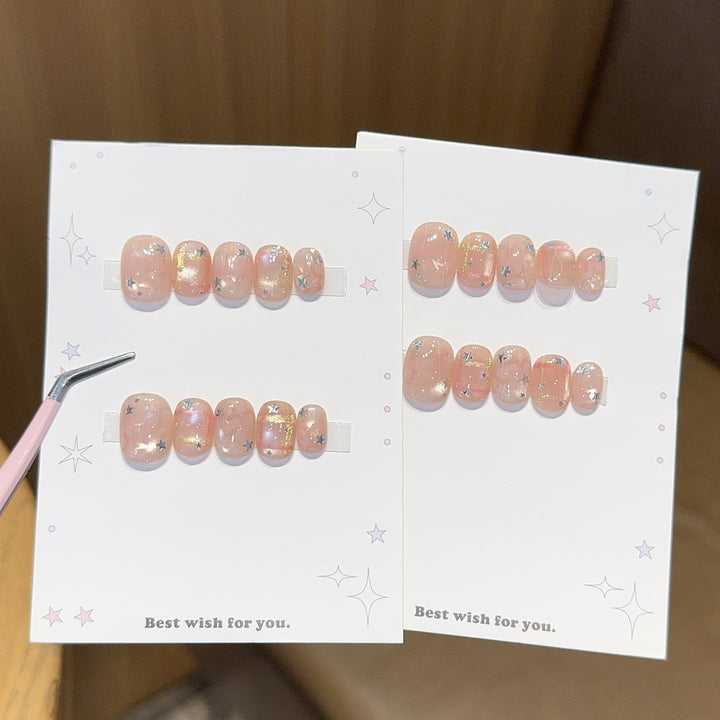 Glamorous artificial nail tips with star design Kalsten