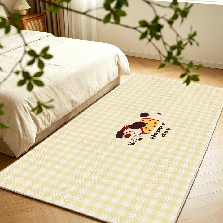 Welcome Mat with Playful Polka Dot Design