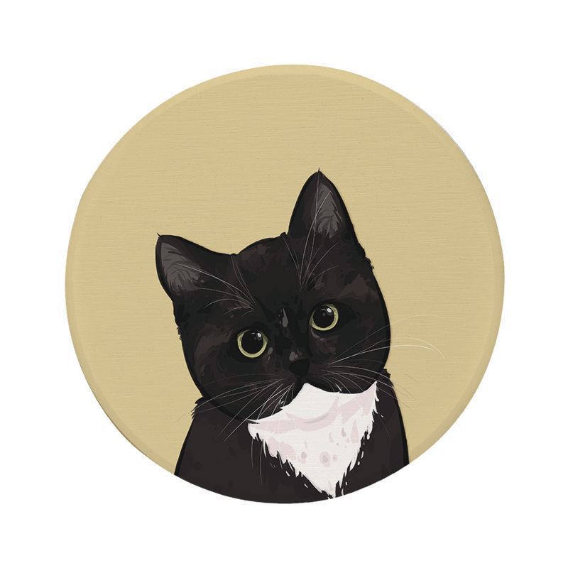 Cat-Themed Round Floor Mat