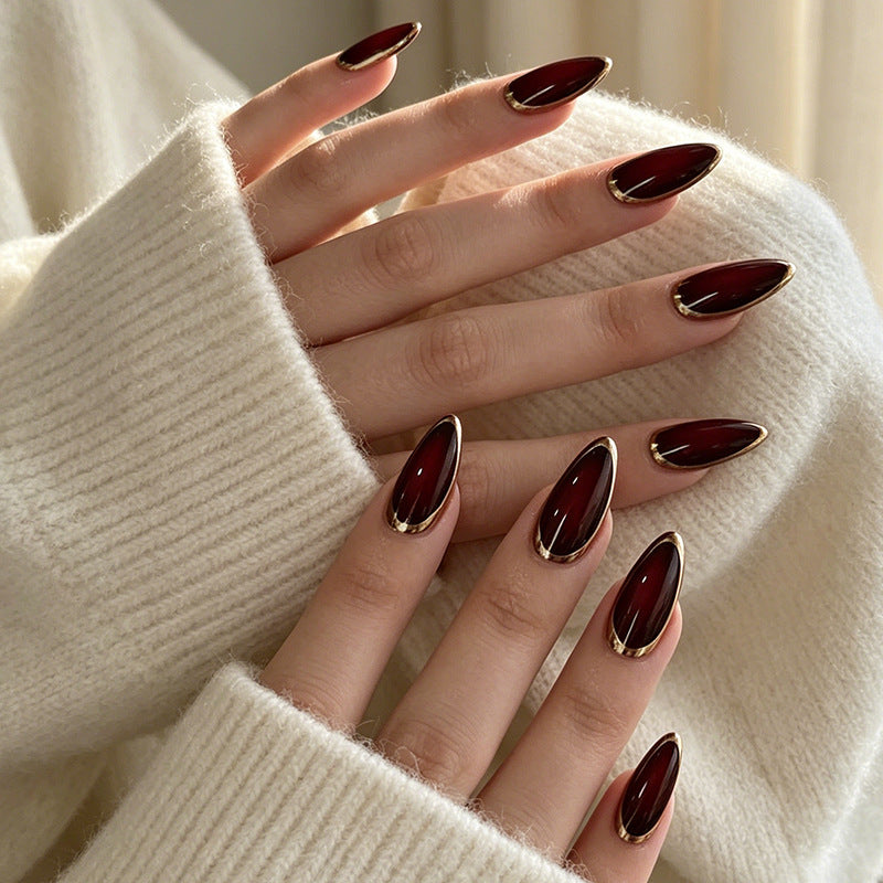 Elegant Almond-Shaped Nail Enhancements Kalsten 1789915251
